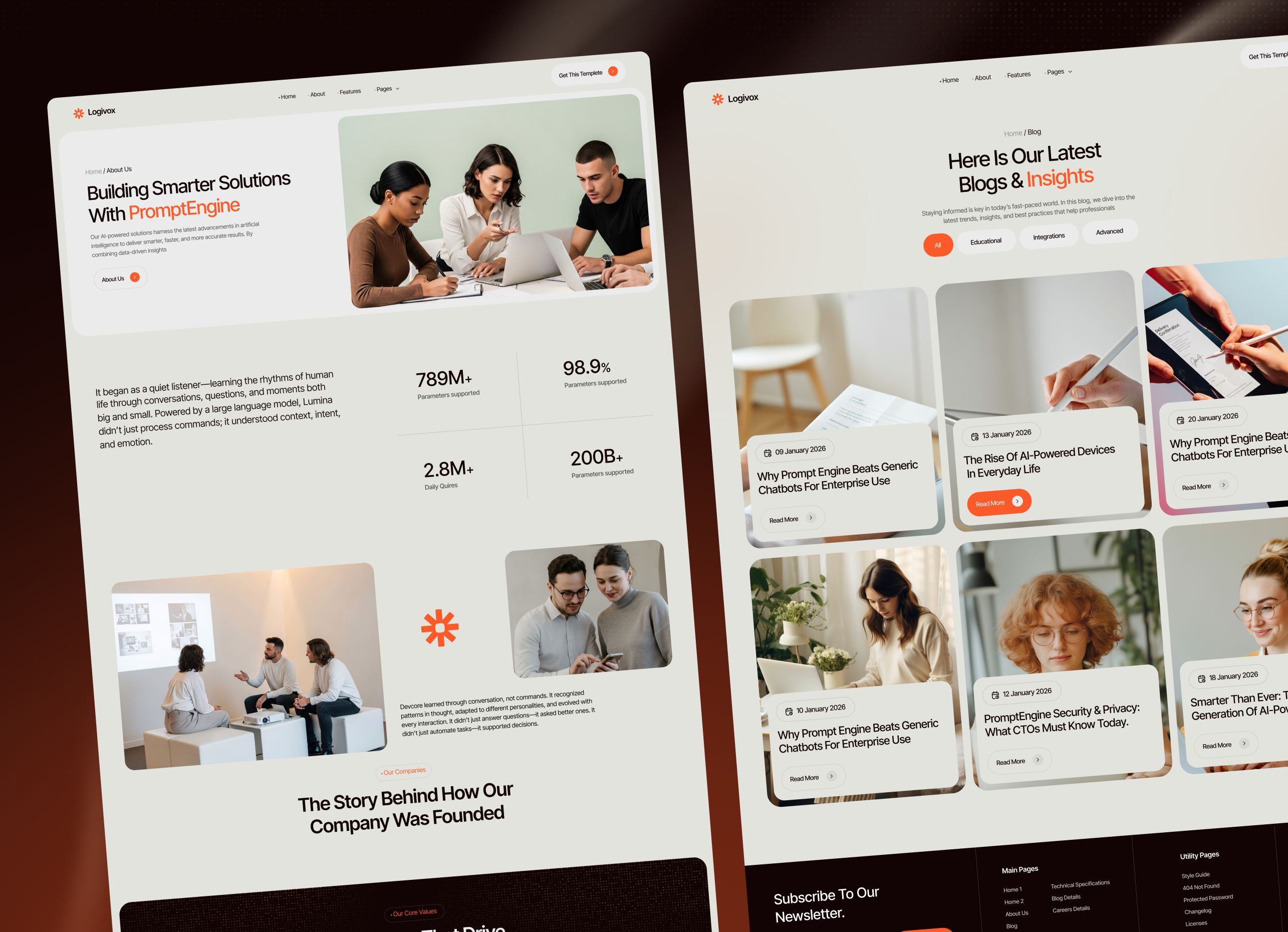 Logivox - LLM AI Webflow Template.