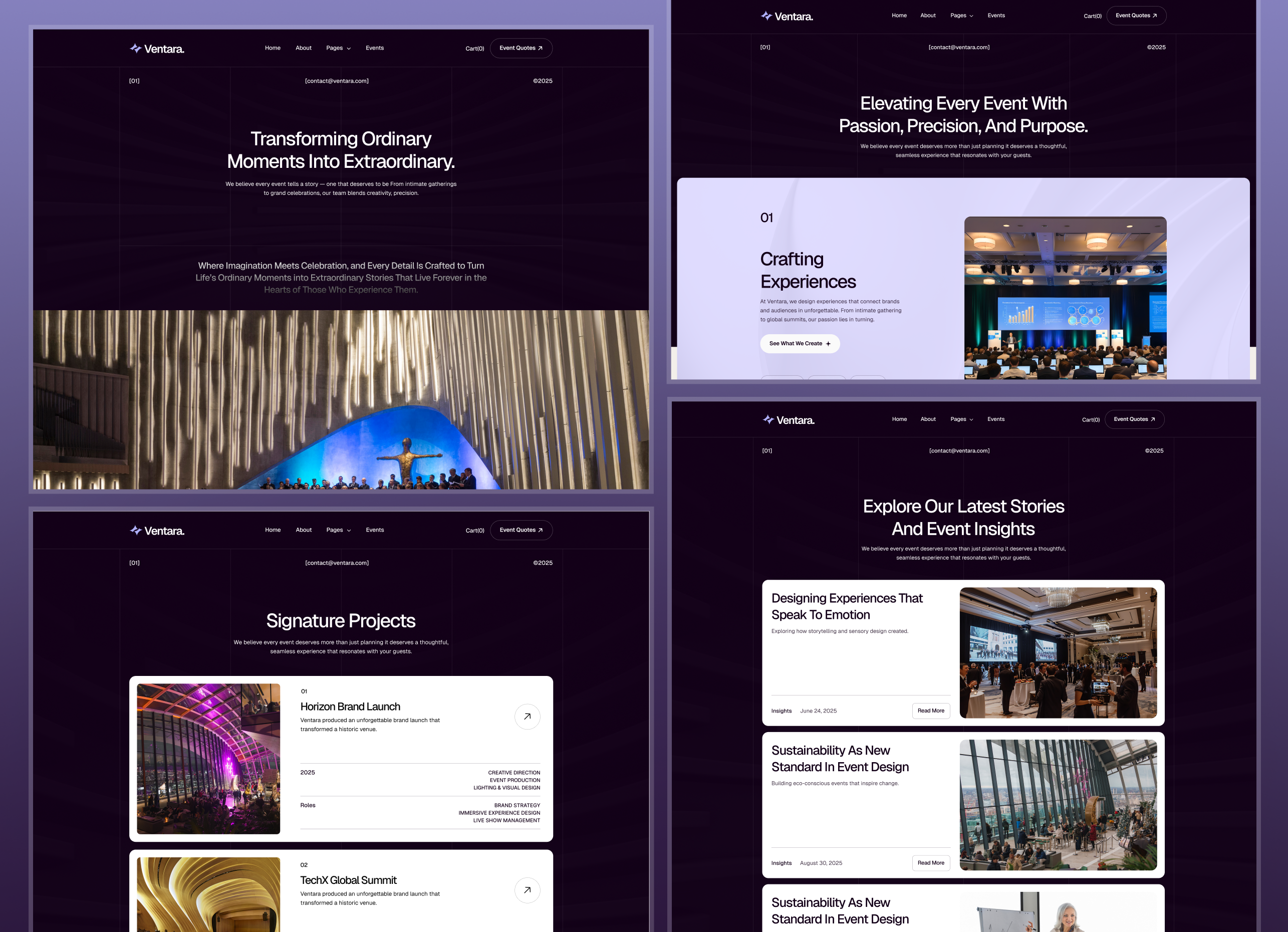 Ventare - Event Management Company Webflow template.