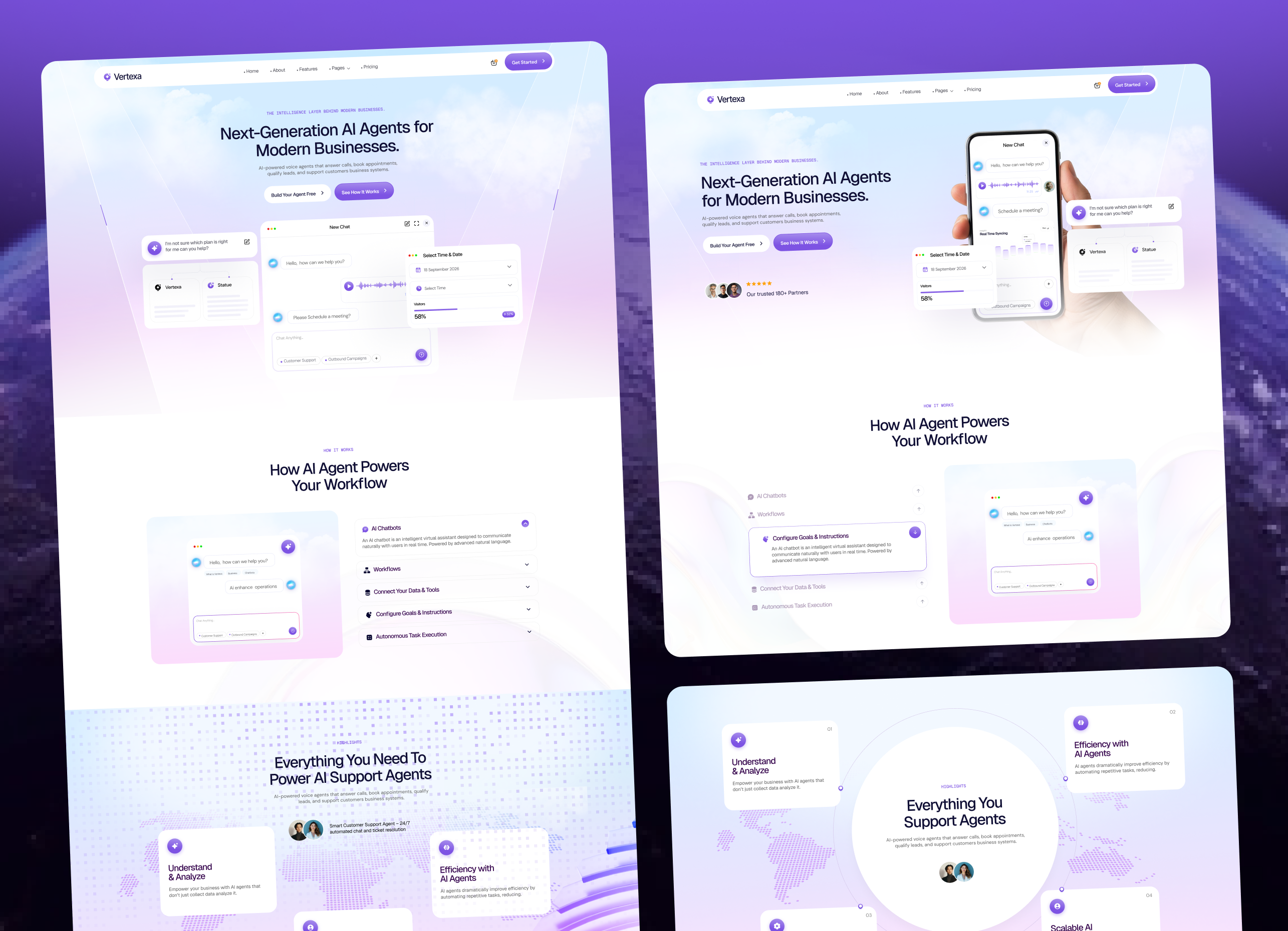 Vertexa - AI Agent Saas Webflow Template.
