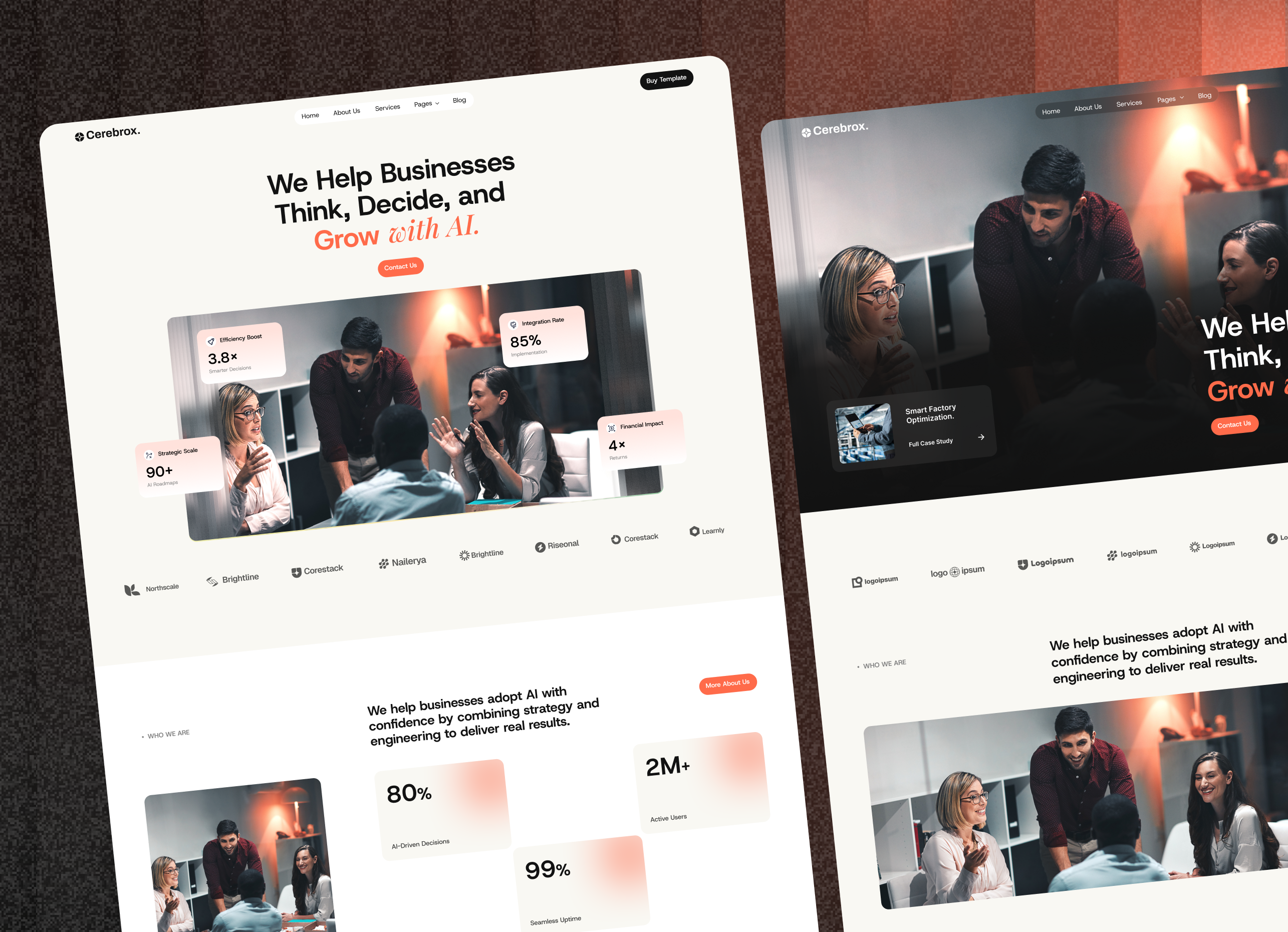 Cerebrox - AI Consulting Company Webflow Template.
