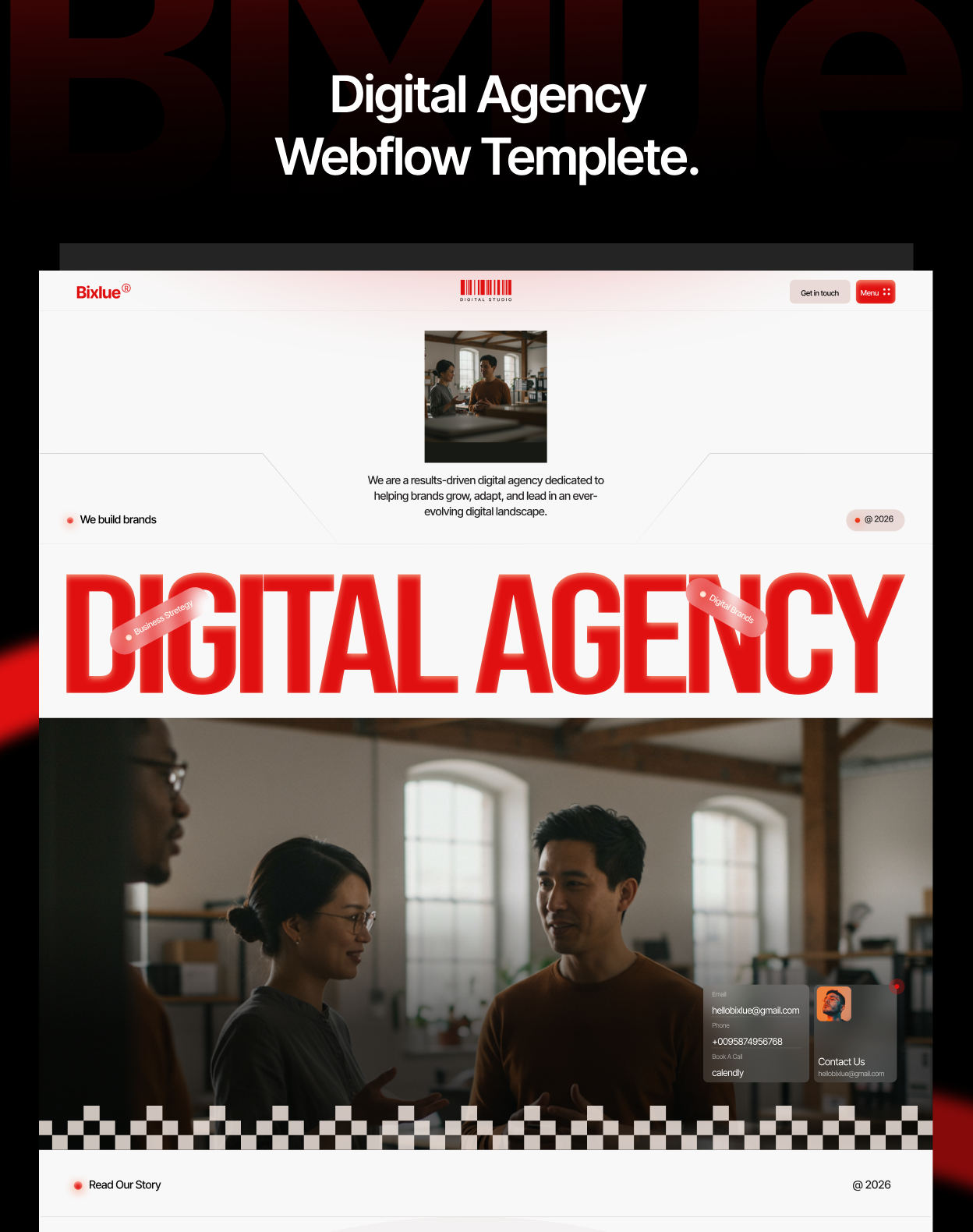 Bixlue – Creative Digital Agency Webflow Template