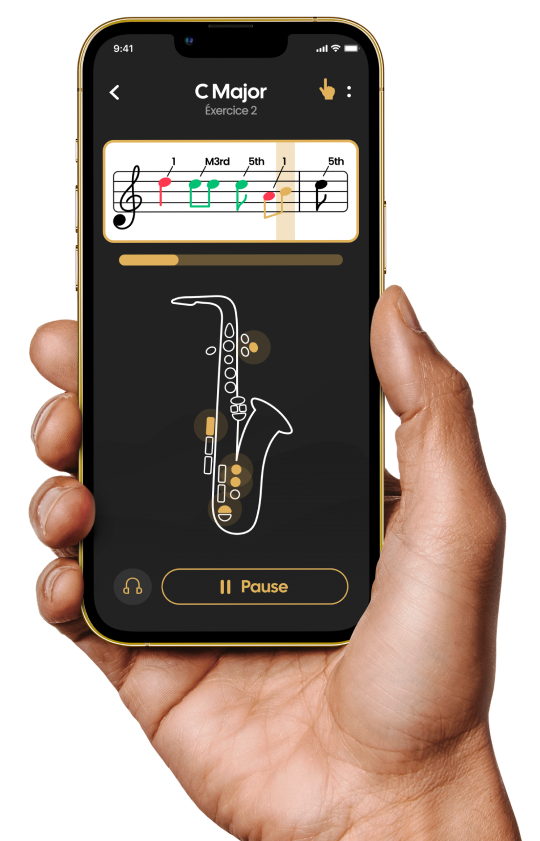 Saxotools app screens on mobile phone