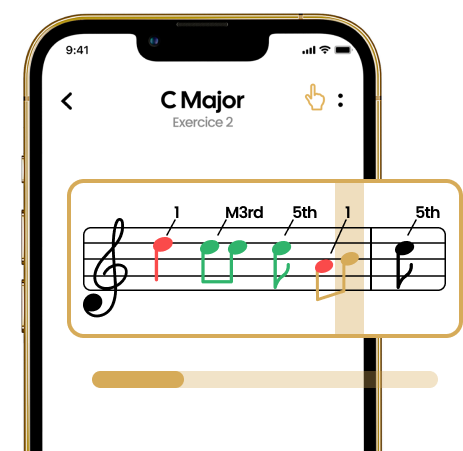 Long tones training preview in Saxotools