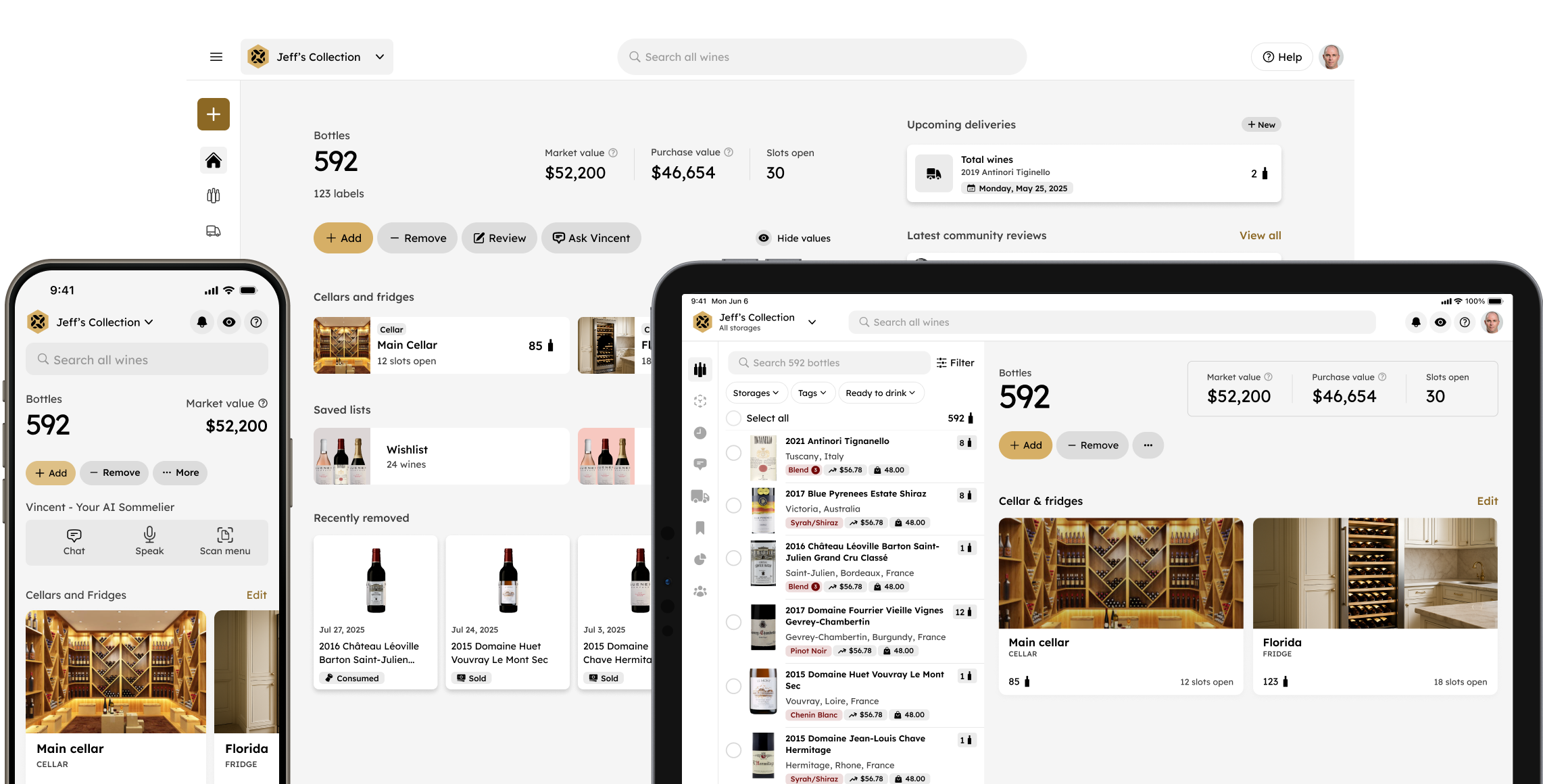 iPhone app, desktop app, iPad app