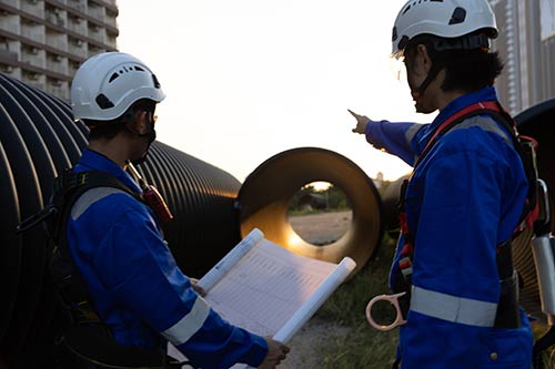 EHS-trained welder practicing fire prevention in a collision repair shop