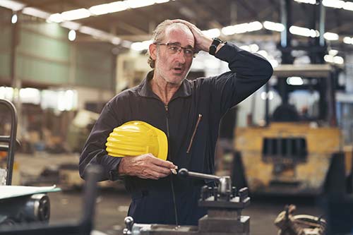 Technician in a mask smiles, breathing easy with GMG’s air quality standards