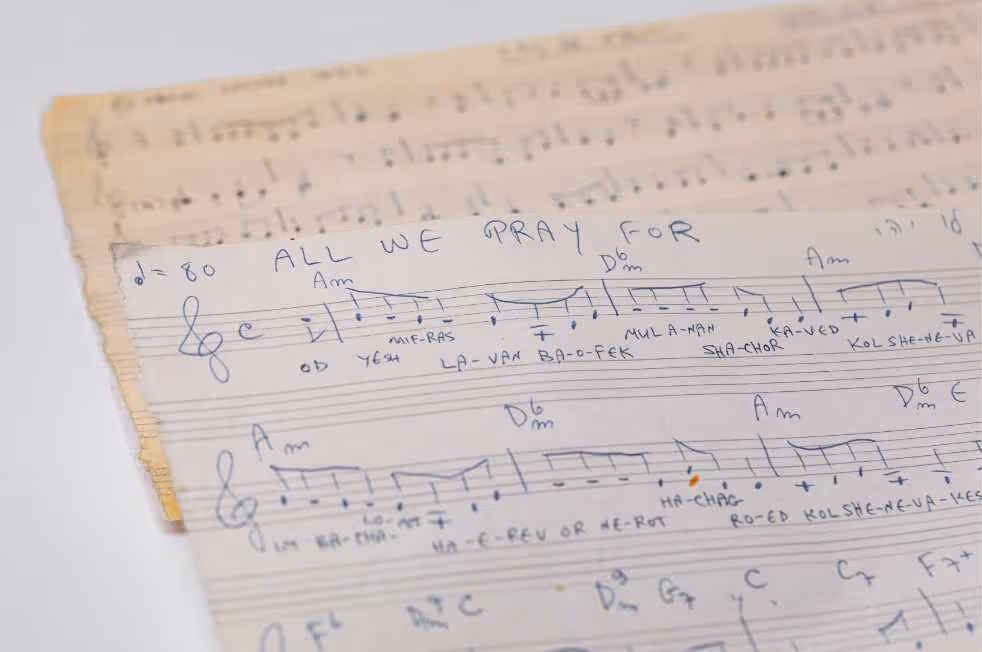 תווי השיר “לו יהי”, מאת נעמי שמר, 1973