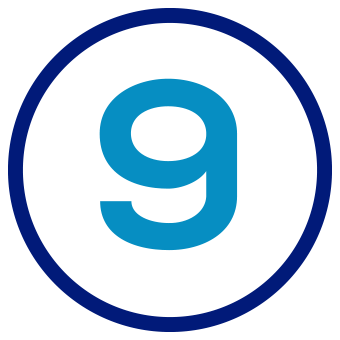 Number 5 in a circle