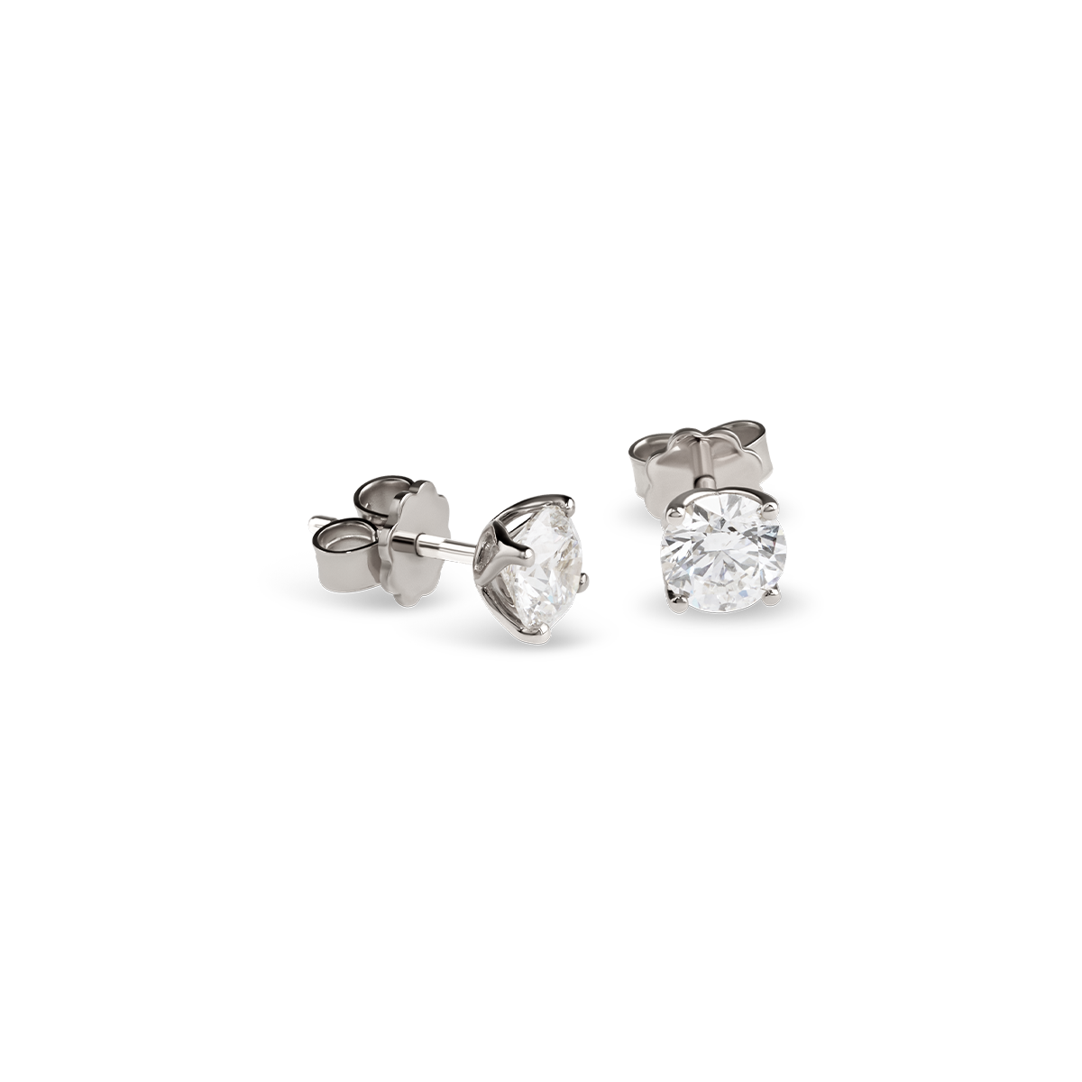 No other stone is as wondrous as the diamond. No other stone is as coveted. A stone that captures the most beautiful memories. With our handmade Les Diamants collection, crafted with loving details, you’ll write your own story and eternalize the magical moments. These handmade diamond stud earrings in white gold each boast a brilliant-cut diamond in a fine four-prong setting.