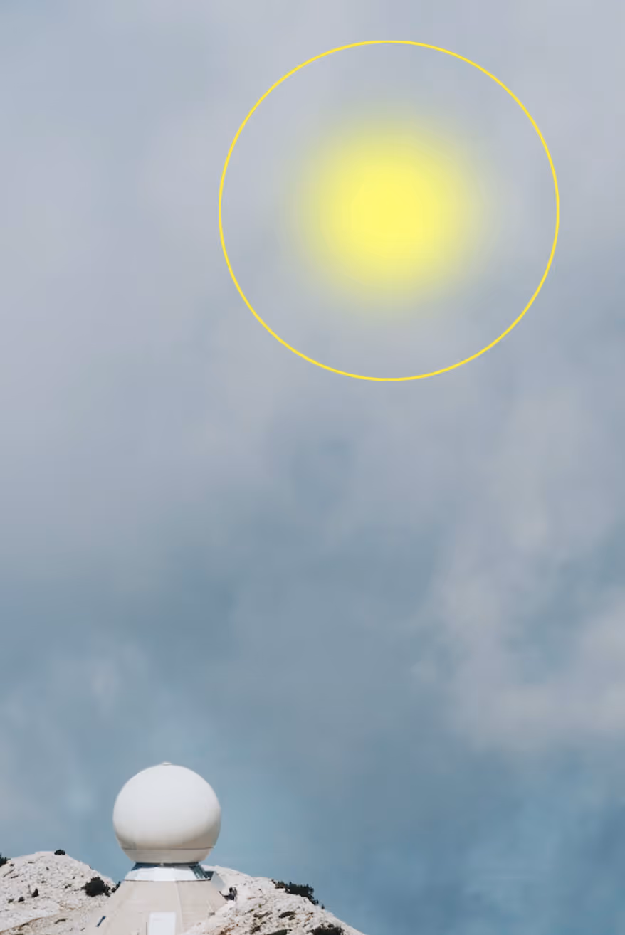 Dodge and burn tool selecting sky in photo