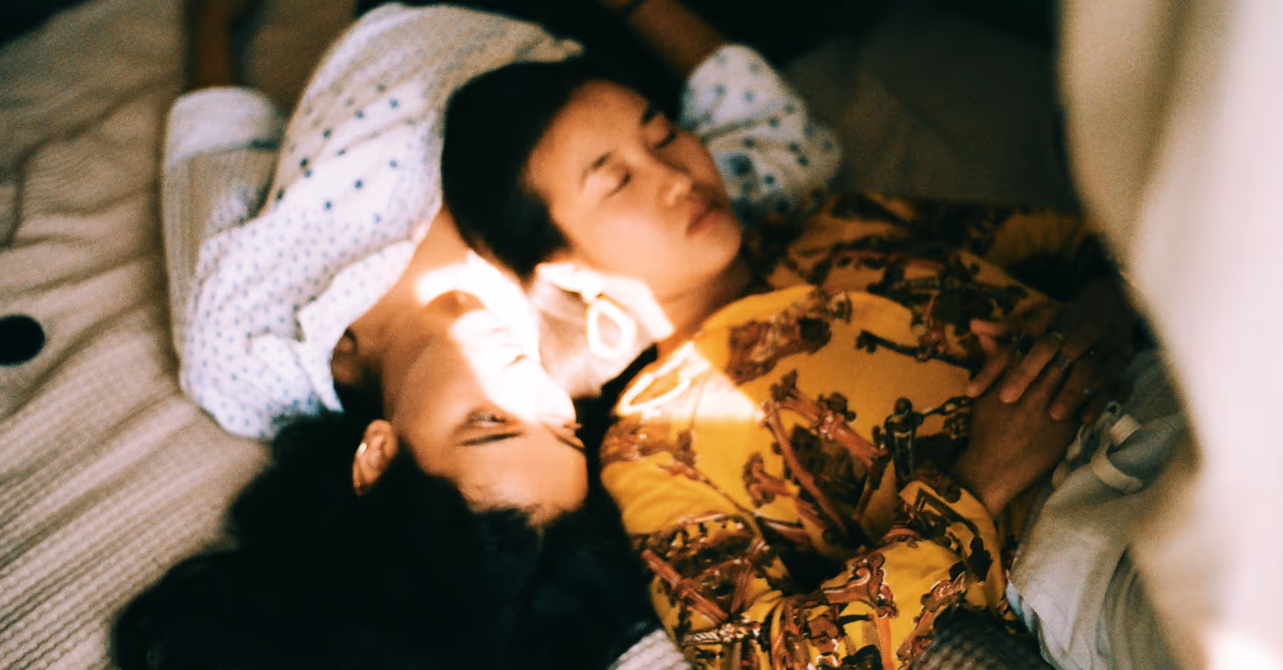 Golden hour photo of two people