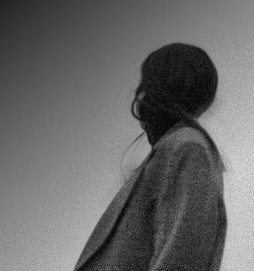 Film grain added to black and white photo