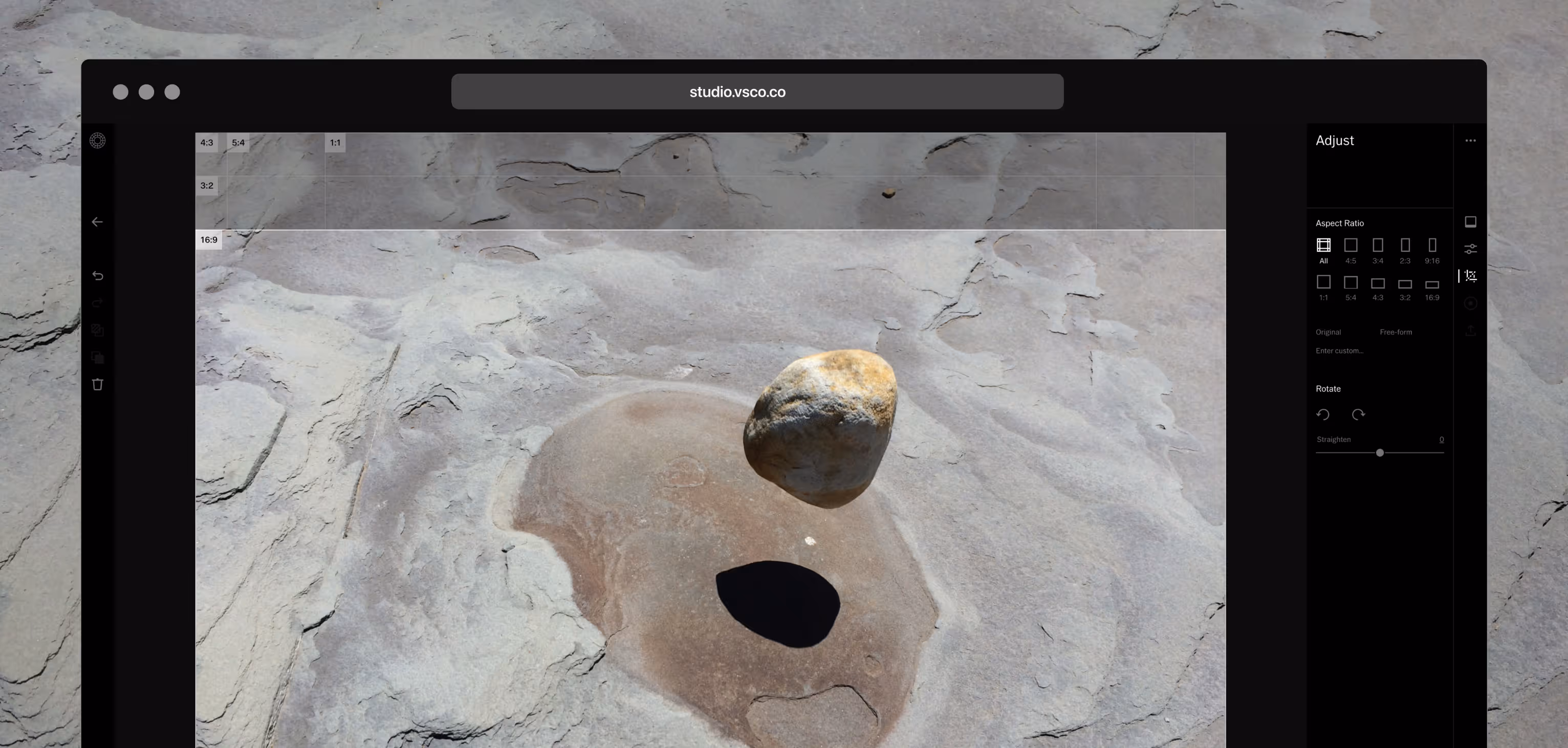 Crop images online with VSCO Studio for Mac and PC