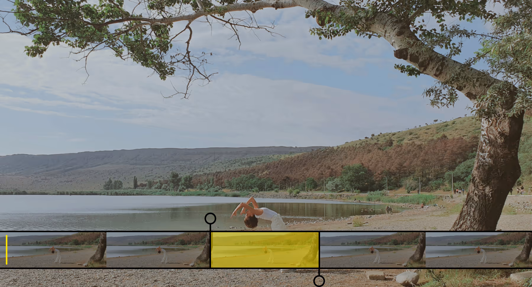 Slow down part of video with VSCO UI tool