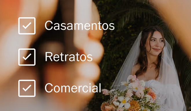 Fotografia profissional para casamentos, retratos e comercial.