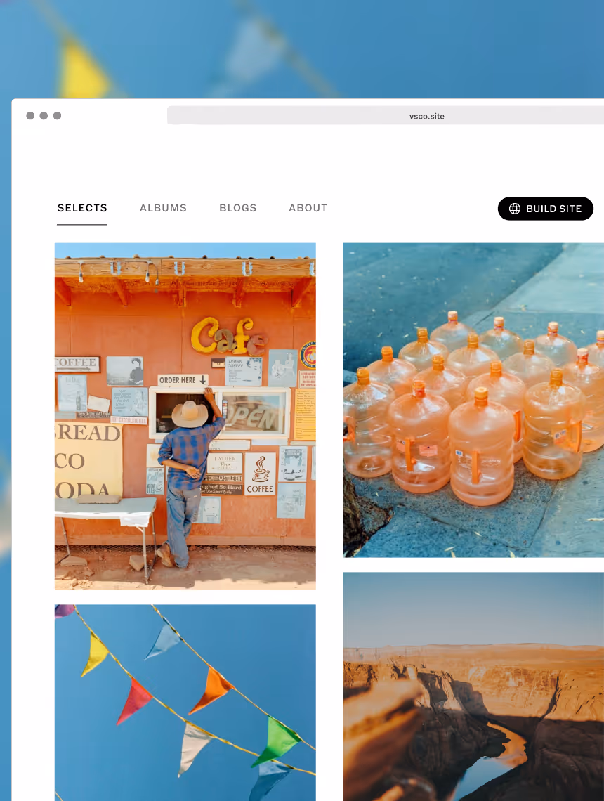 Build portfolio website from VSCO Profile