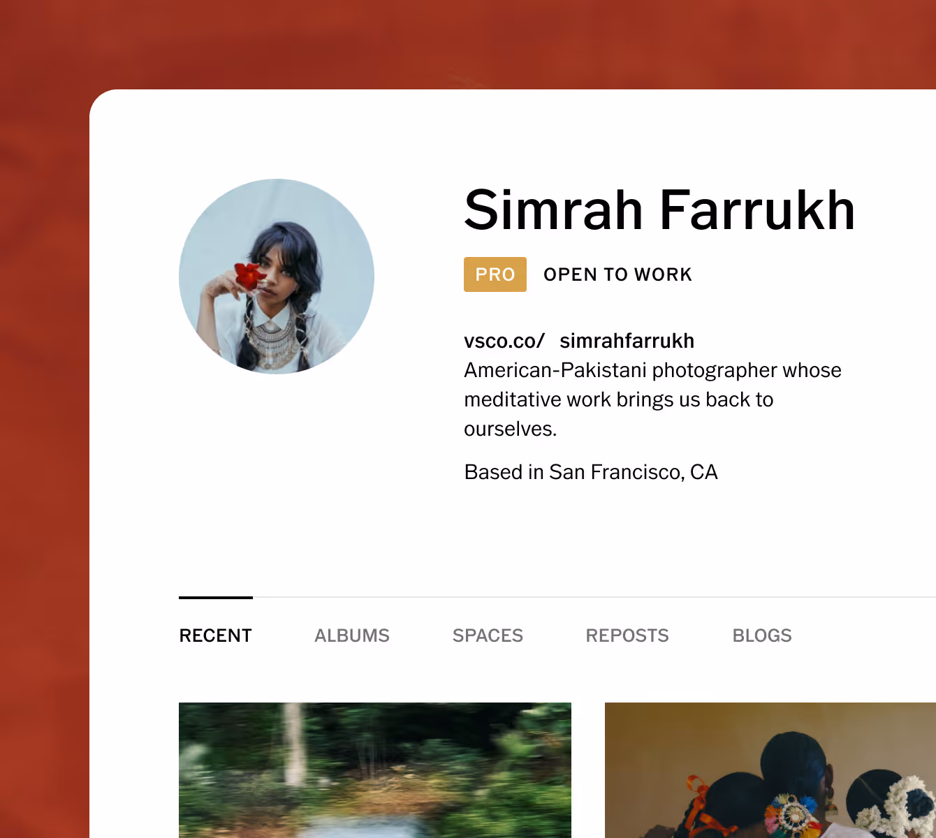 Photographer Simrah Farrukh's VSCO Profile