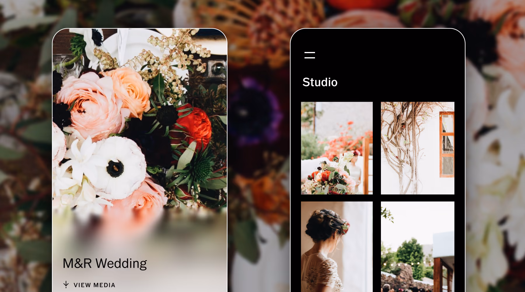 Wedding photos shared in client gallery