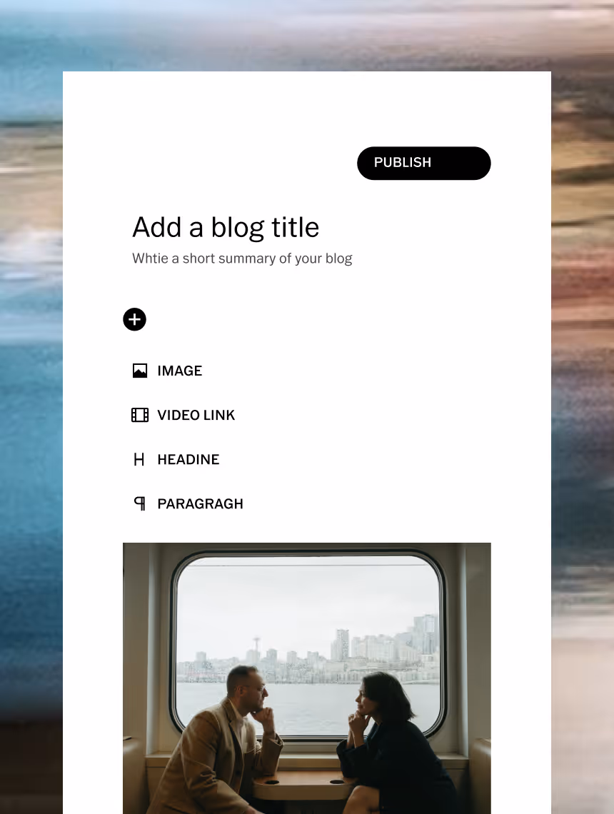 Publish photography blogs