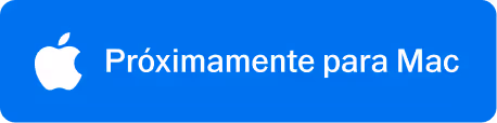 Logotipo de Apple junto al texto que dice 'Próximamente para Mac' sobre un fondo azul.
