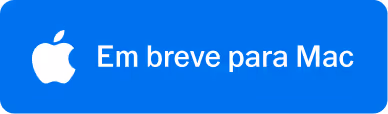 Logotipo da Apple com o texto 'Em breve para Mac' em um fundo azul.