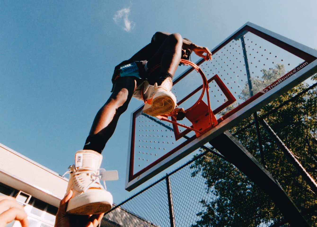 Basketball dunk shot from below with the A6 Pro preset applied