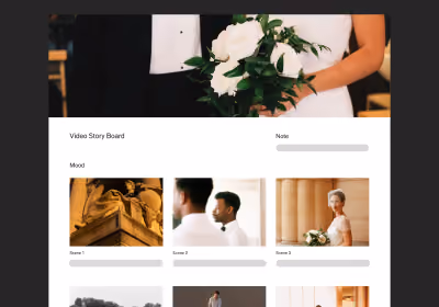 Video storyboard template in VSCO Canvas