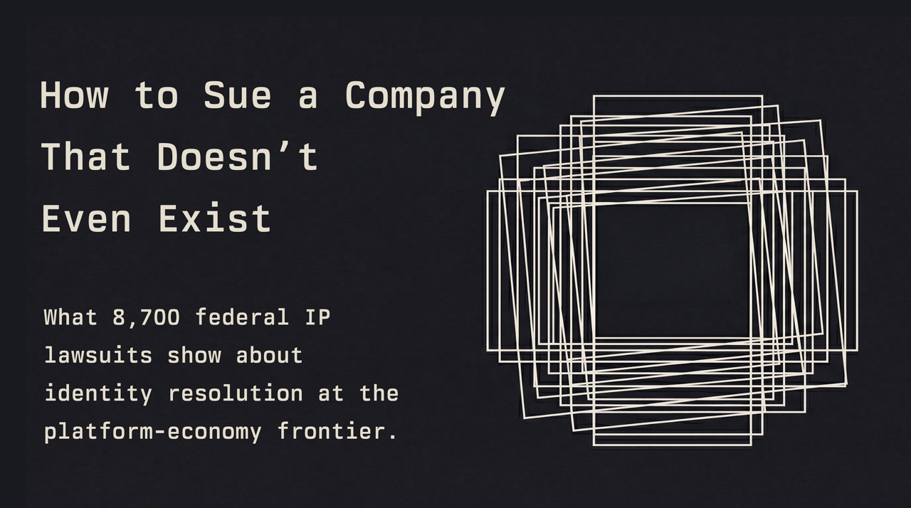 How to Sue a Company That Doesn’t Even Exist: What 8,700 federal counterfeiting lawsuits reveal about verifying businesses that were never registered.