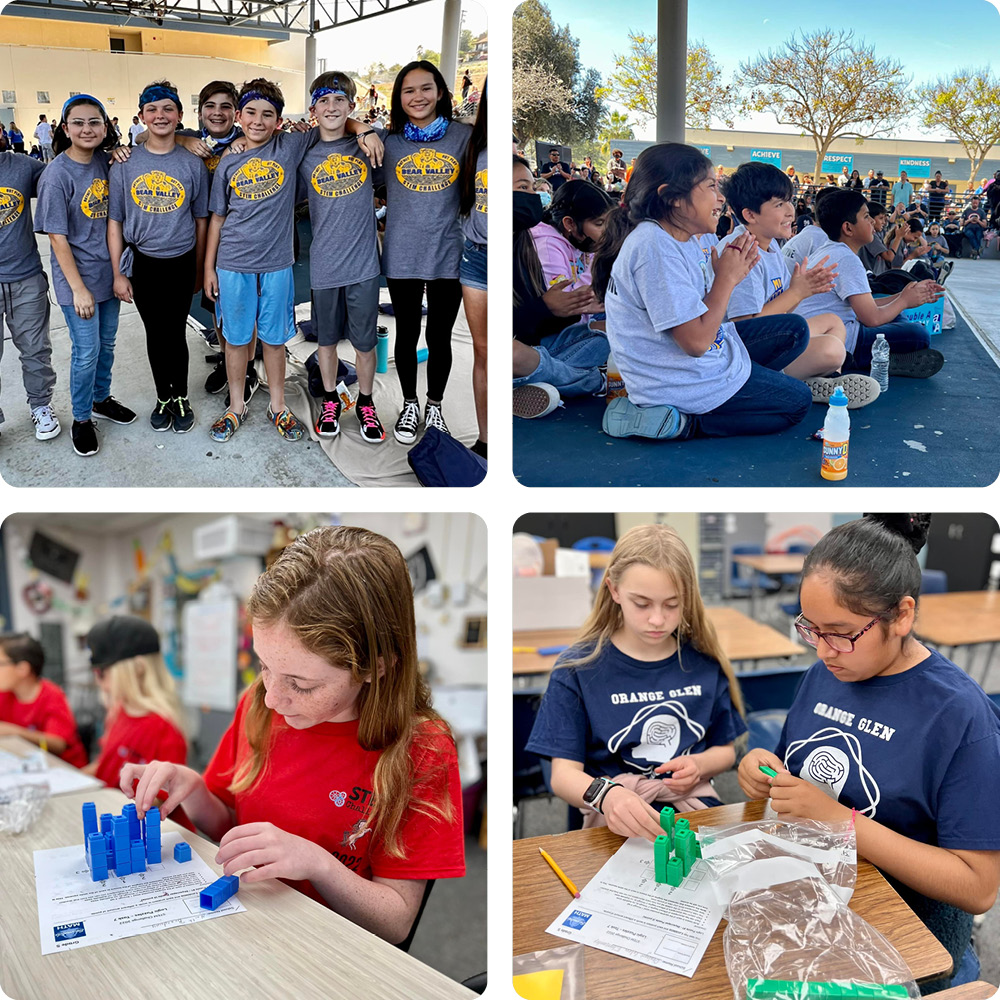 4 picture grid with scenes from District.