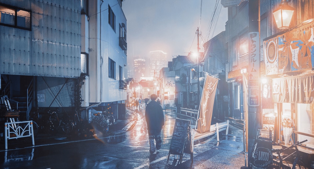 Photo edited with halation, bloom, and lens flare effects