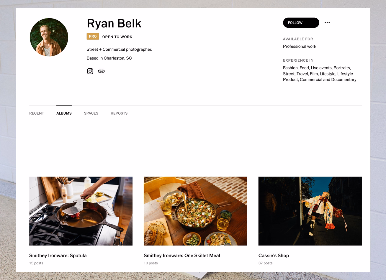 Photographer Ryan Belk's photo albums on VSCO