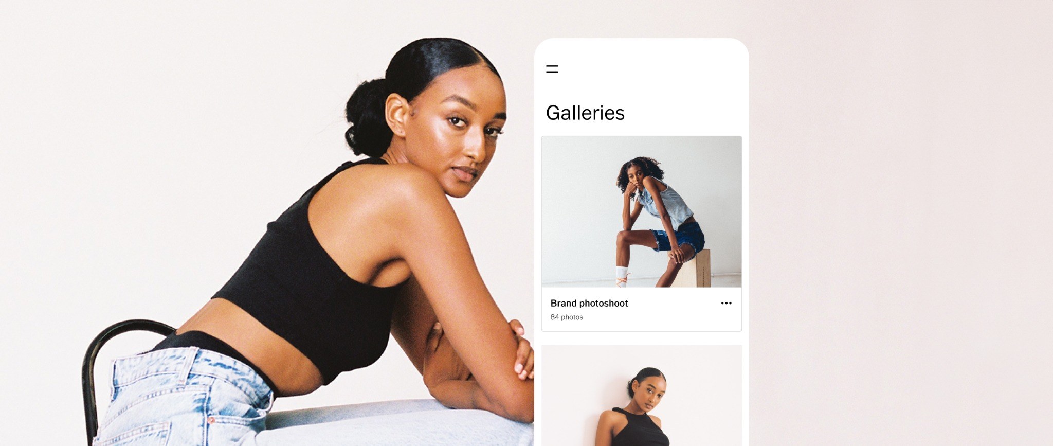 Photoshoot shared with client using VSCO Galleries