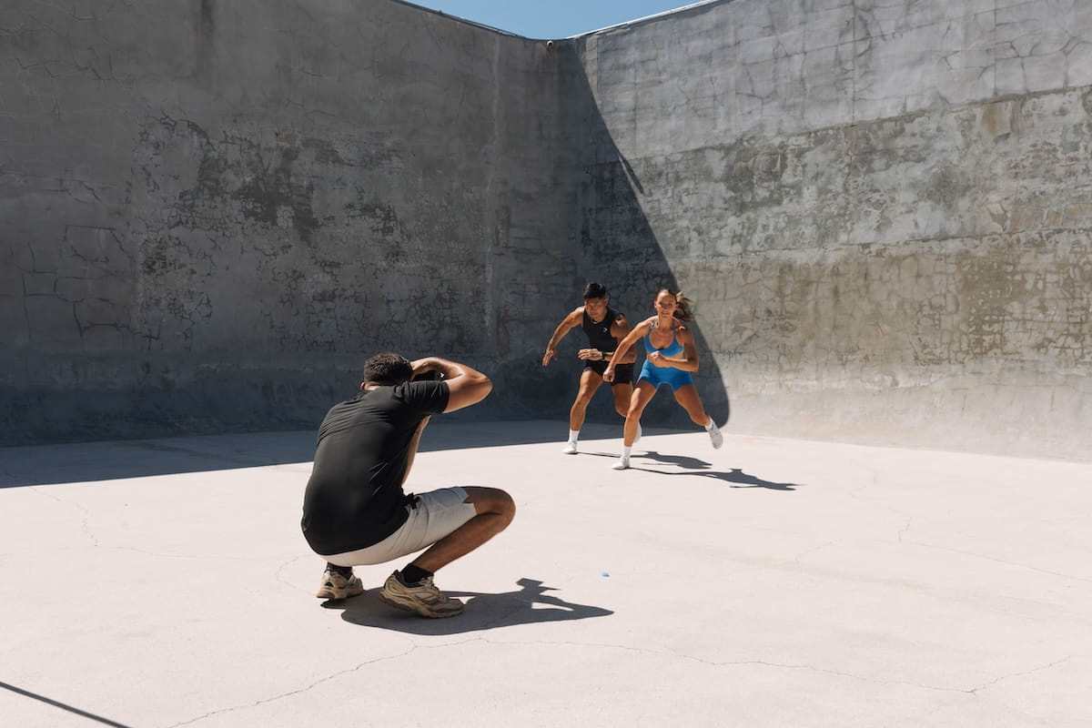 Commercial photoshoot with professional photographer