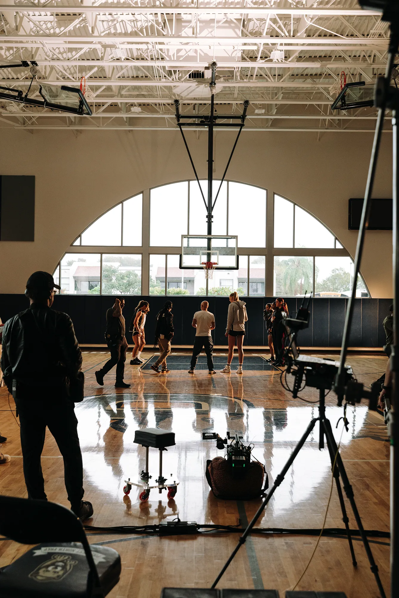 Commercial photoshoot with photographer and assistants