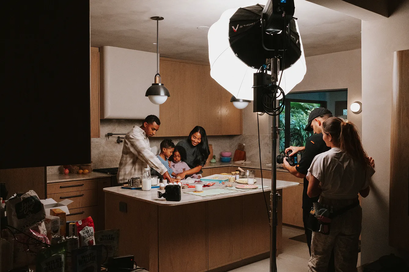 Commercial photography photoshoot BTS