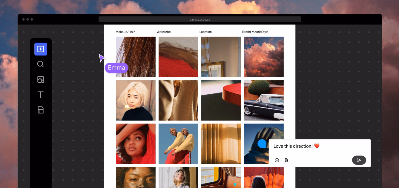 Beauty client mood board