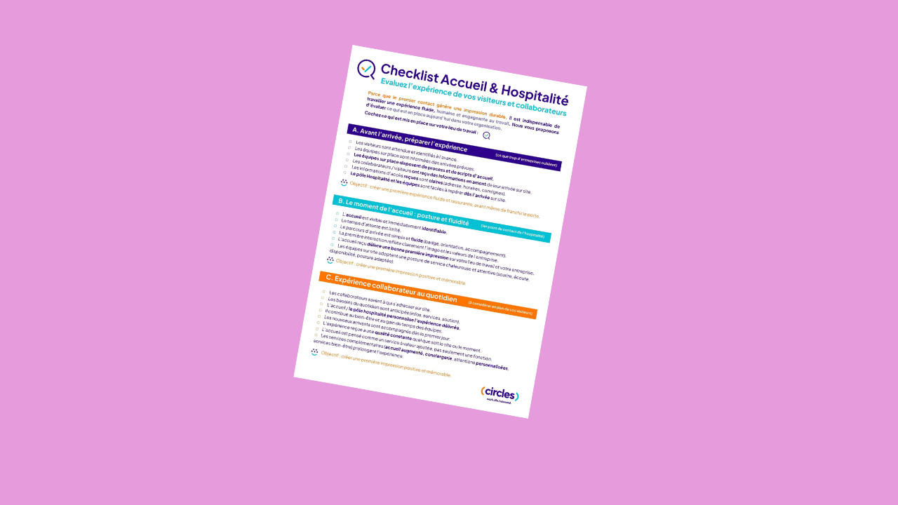 Checklist Accueil & Hospitalité en entreprise | Diagnostic expérience collaborateur