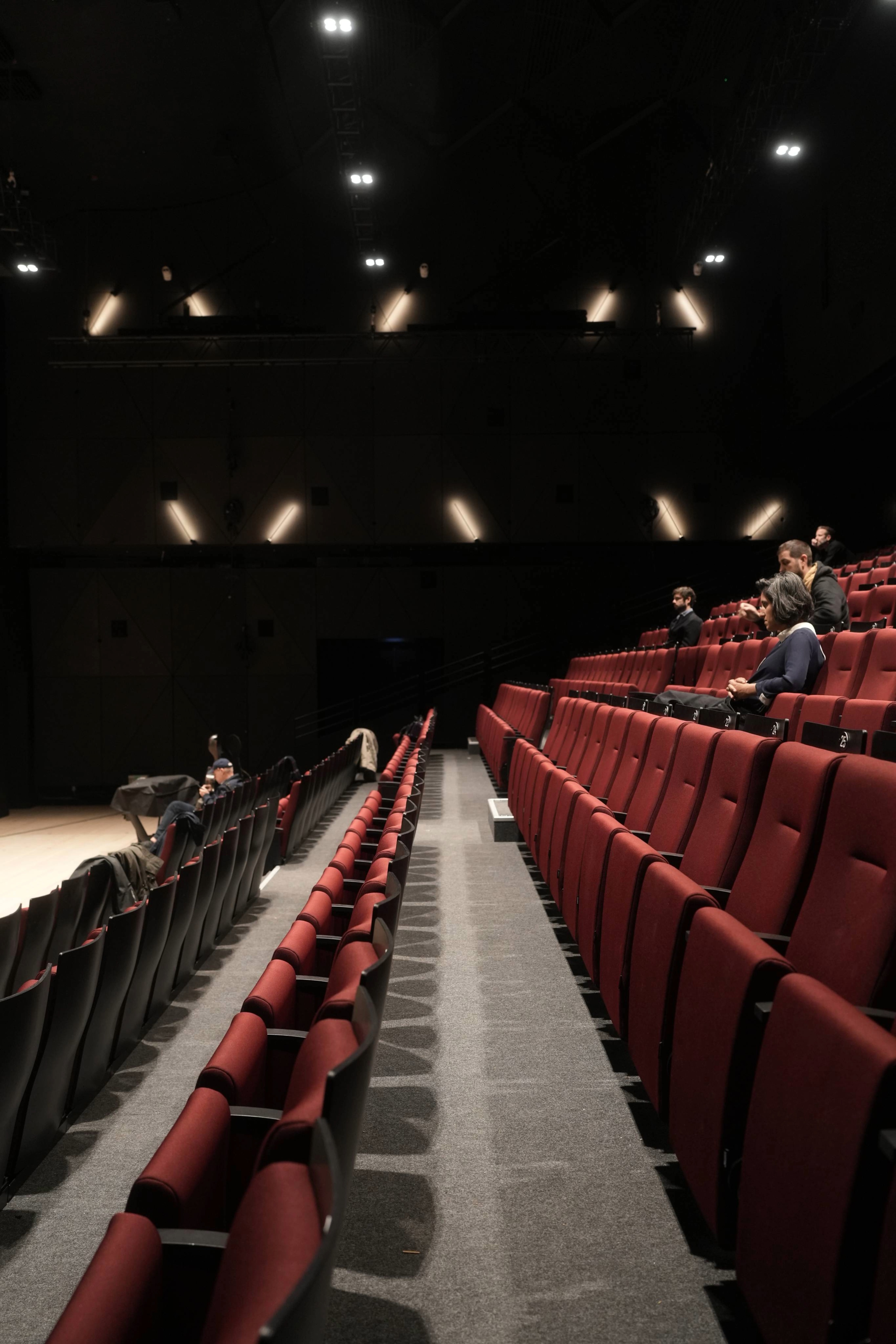 A side perspective of the seating at the CNT2 at The Croatian National Theatre