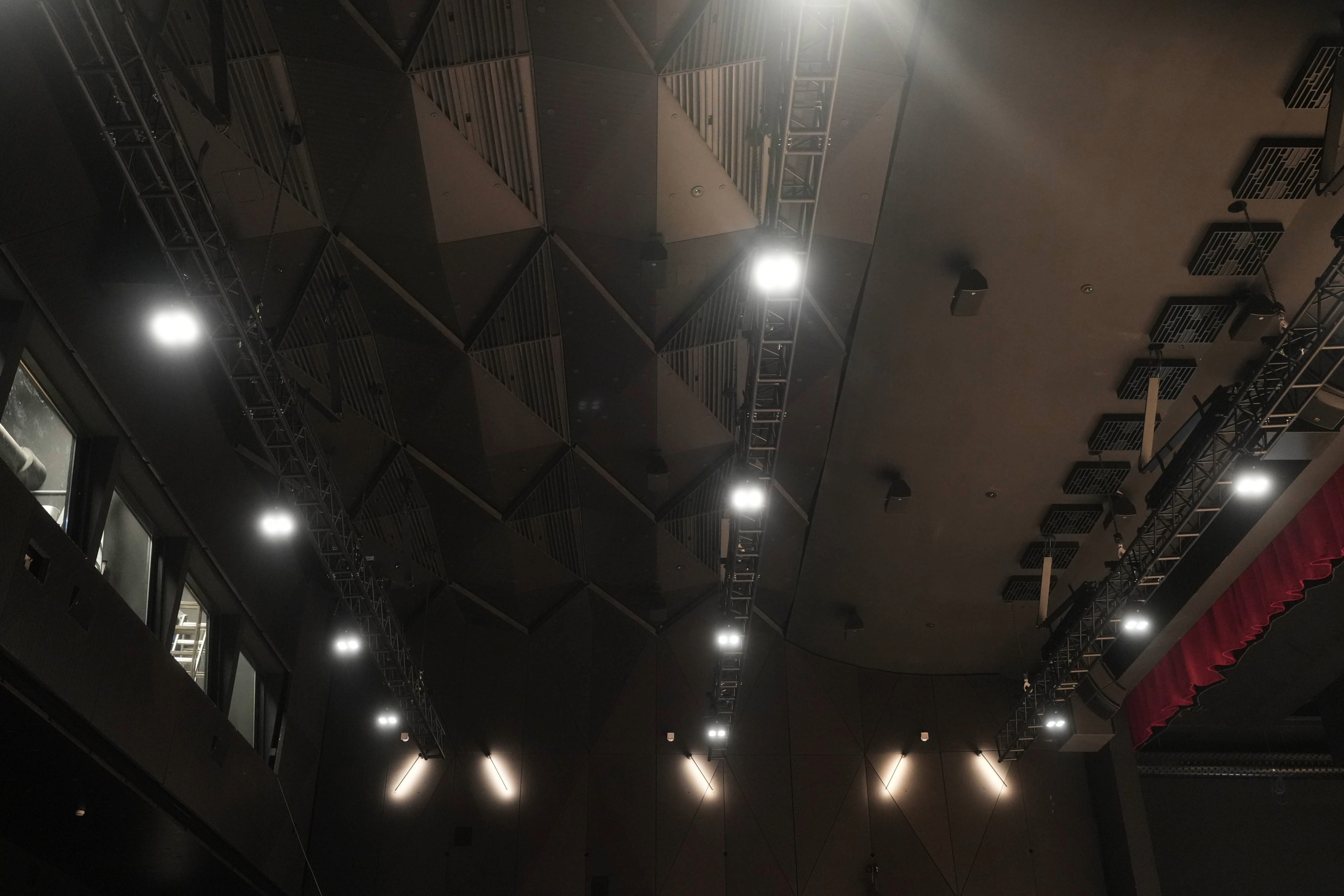 A view of the ceiling at the CNT2 at The Croatian National Theatre