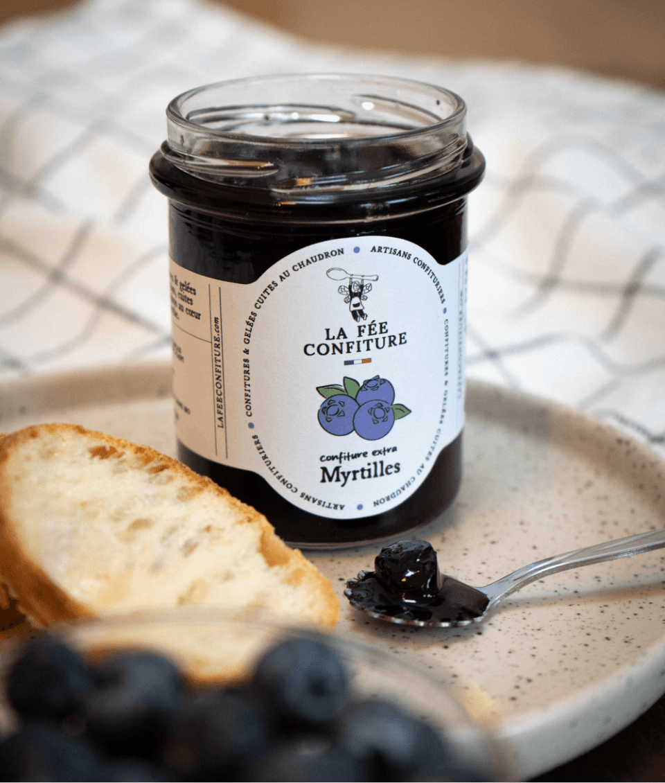photographie culinaire d'un pot de confiture d'une marque artisanale au Mans