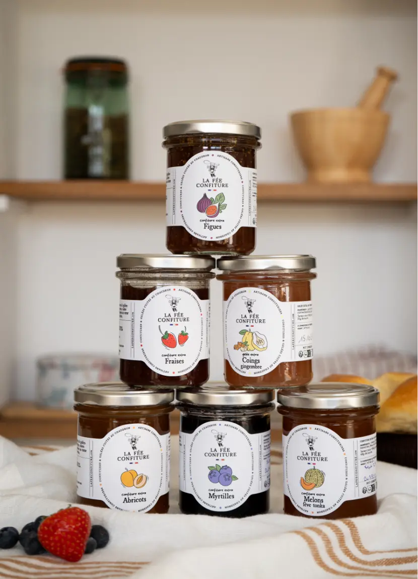 Packaging marque culinaire La Fée Confiture
