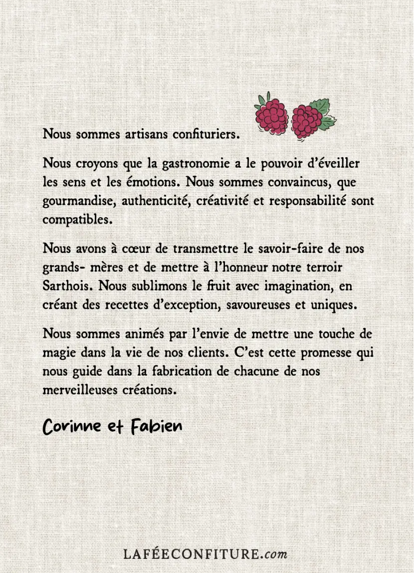 Manifeste masque culinaire La Fée Confiture
