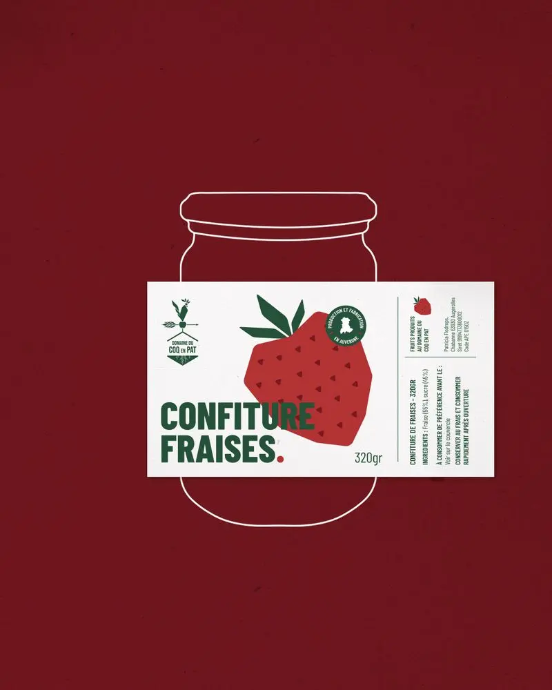 design étiquettes alimentaires confitures
