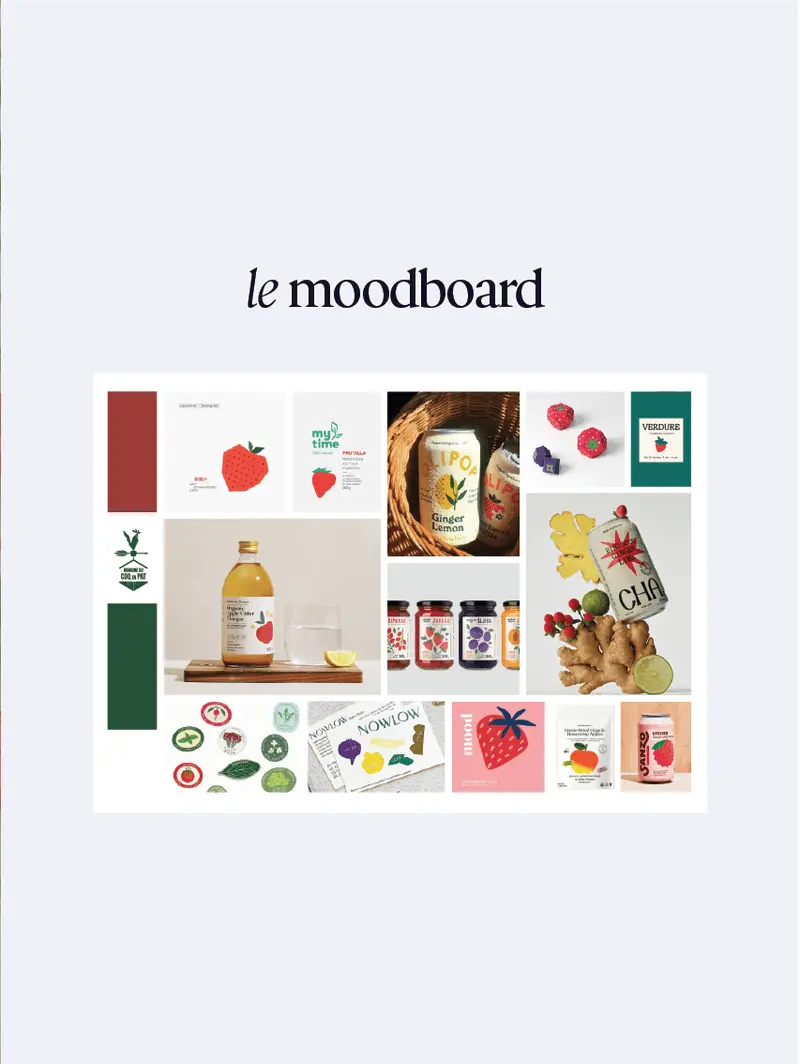 moodboard étiquettes alimentaires design confitures