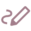 Icon of a stylus drawing a curved line.