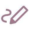 Icon of a stylus drawing a curved line.