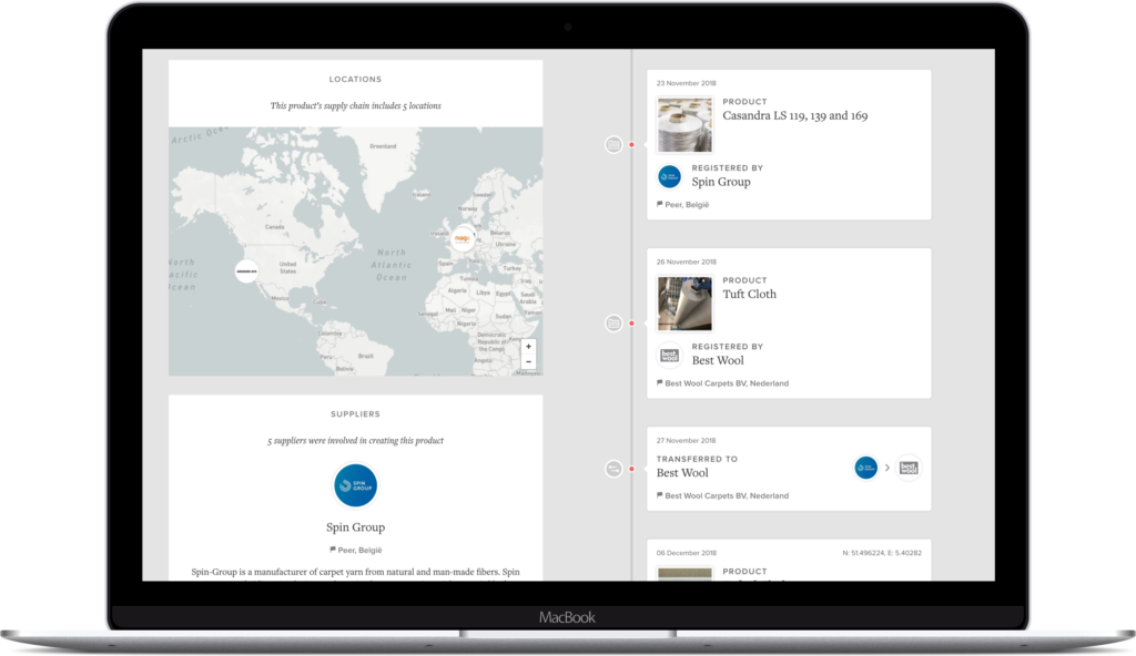 DSM Tracking Recyclable Carpets on the Blockchain