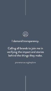 Demand transparency at provenance.org/explore