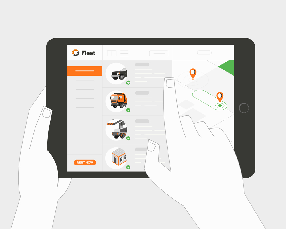 timeline illustration on iPad.