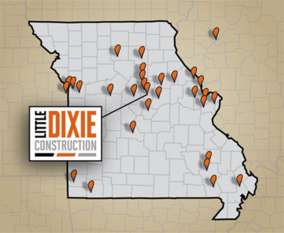 Dixie Construction locations.